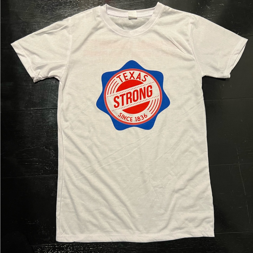 Texas Strong T-Shirt – National Guard Fundraiser Tee – White – Size Small